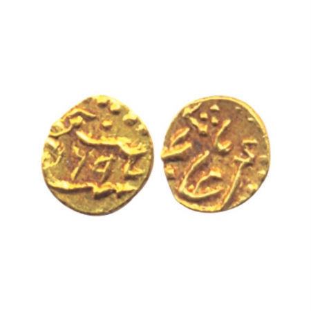 Alamgir II, Gold, Fanam, Siddhaut Mint, ruler's name on obv and mint name and AH (10)69 on