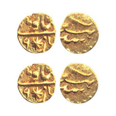Shah Alam II, Gold, Fanam, Siddhaut Mint, ruler's name as Shah Ali Gohar with AH (107)9 on