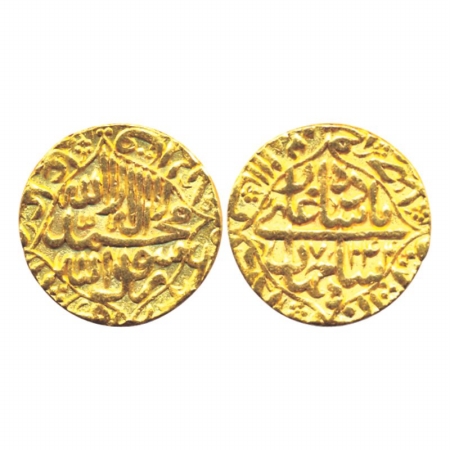 Shah Jahan, Gold, Mohur, Akbarabad Mint, AH 1044/7, Quatrefoil type, mint name in the bott