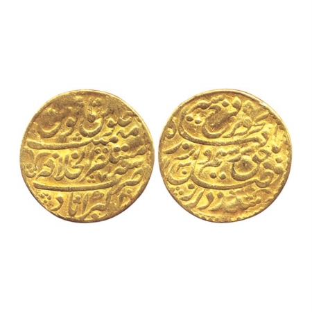 Farrukhsiyar, Gold, Mohur, Akbarabad, Mustaqir ul Khilafat Mint, AH 1130/7 (KM 390.4) Broa