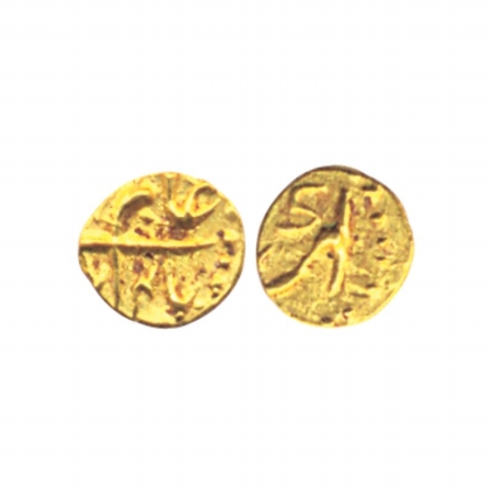 Alamgir II, Gold, Fanam, Kharpa Mint, ruler's name on obv and mint name on rev. Very Fine,
