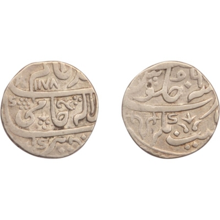 Datia, silver Rupee, Shah Alam- II Mughal Issue, AH 1178, R.Y. 6, Dalipnagar Mint KM # 6, 