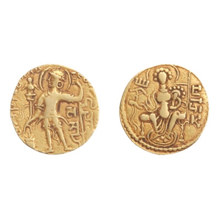 Kumar Gupta,1st ( c.414-455 ) AD Gold, Dinar Coin. 8.0 .gm. Archer type kumar below arm of
