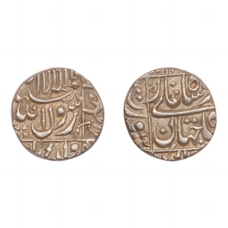 Shah Jahan, Silver,1/2 Rupee, Surat Mint , KM # 213.2, Very Fine,