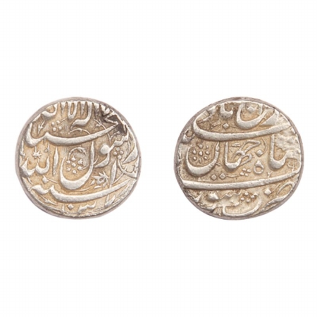 Shah Jahan, Silver, Rupee, Surat Mint. 11.5.gms, AH 1037, R.Y.Ahd, Rev, Shah Jahan, with "