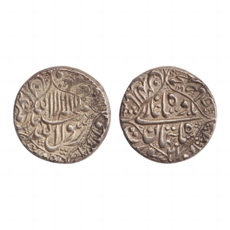 Shah Jahan, Silver, Rupee, Surat Mint, AH 1057. R.Y.21, obv; and Rev, Central Leg. within 