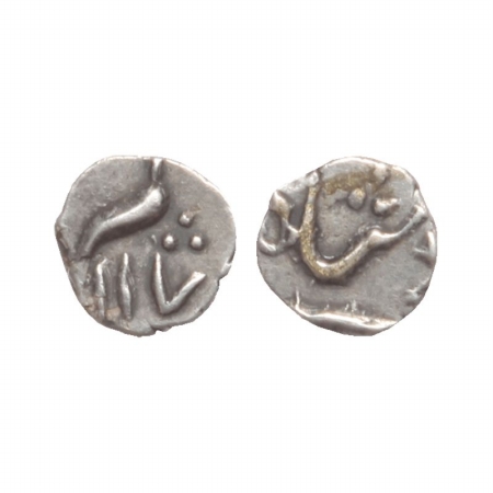 Aurangzeb, Silver Fanam, 0.3g, AH 1117. Very Fine, Scarce