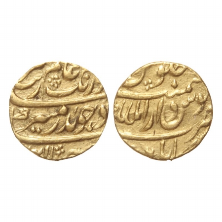 Aurangzeb, Gold Mohur, 10.93g, Dar ul-mulk Kabul Mint. (KM 315.25). Very Fine, Rare