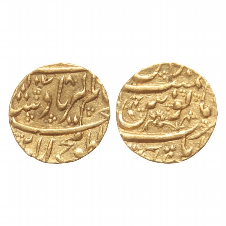 Aurangzeb, Gold Mohur, 10.94g, Kabul Mint, AH 1078. (KM 315.24). Very Fine+, Rare