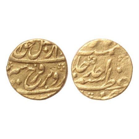 Farrukhsiyar, Gold Mohur, 10.96 g, Azimabad Mint, RY Ahad. (KM 390.7). Fine +, Scarce