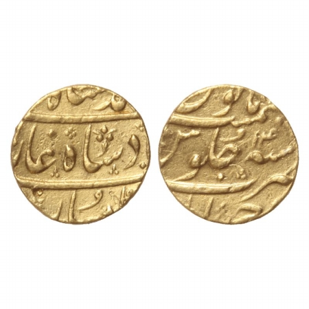 Muhammad Shah, Gold Mohur, 11.06g, Ahmedabad Mint, RY 14. (KM 438.26). Very Fine, Scarce