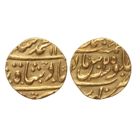 Muhammad Shah, Gold Mohur, 10.86g, Muhammadabad Banaras Mint, RY 25, Test mark. (KM 438.50
