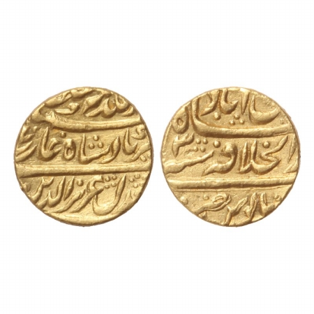 Alamgir II, Gold Mohur, 10.86g, Shah Jahanabad Mint, RY 3. (KM 465.1). Very Fine