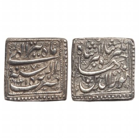 Jahangir, Silver Square Rupee, Agra Mint, AH 1021, RY 7, Month Tir. (KM 144.1). Partly dot