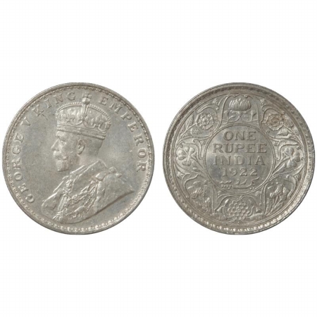 George V, Silver Rupee, 1922, Bombay Mint. (Pr 228) Rare, A UNC.