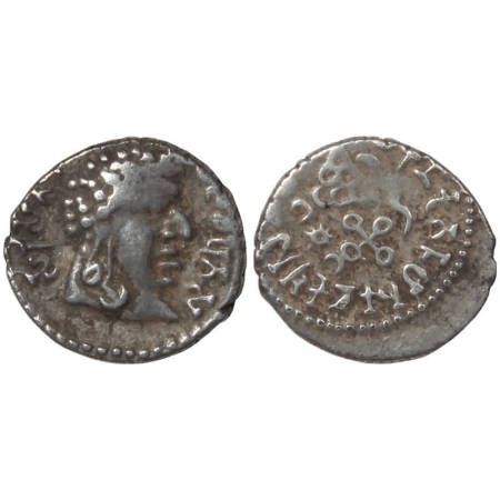Satavahanas, Vasithiputra Siri Satakarni, Silver Karshapana, 2.21g, portrait type, typical