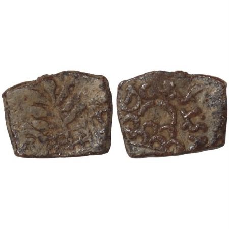 Anandas of Karwar, Chutakulananda, 1st century BC, Lead, 3.75 g, Square, 7-arched hill wit