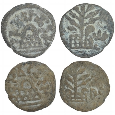 Anandas of Karwar, Mulananda, 1st century BC, Lead (2), 11.74 g, and 7.56 g, basket-type S