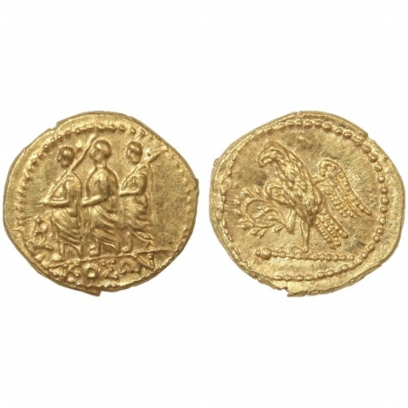 Greek, Koson, Gold Stater, 8.33g, 44 - 42 B.C, (S - 1733, BMC - 2.208.1), obv. Brutus walk