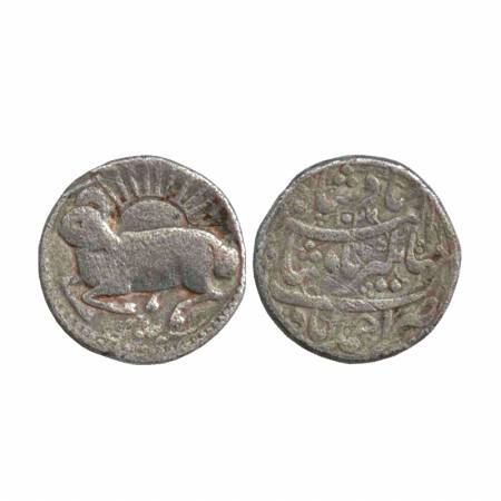 Jahangir, Silver Zodiac Rupee, Ahmedabad Mint, Aries to left, AH 1027, (KM 150.2). Very Fi