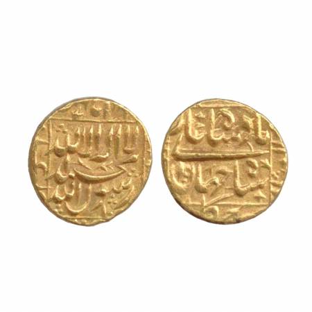 Shah Jahan, Gold Mohur, 10.94g, Kabul Mint, RY 15, (KM 260.8). About Extremely Fine, Rare