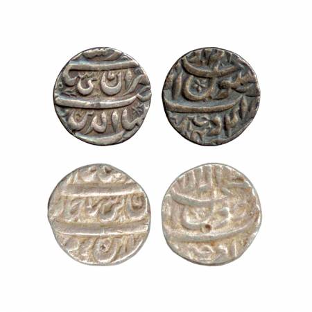 Shah Jahan, Silver Rupee (2), Ujjain Mint, RY 4, Shahrewar Month, 1x without date and mont