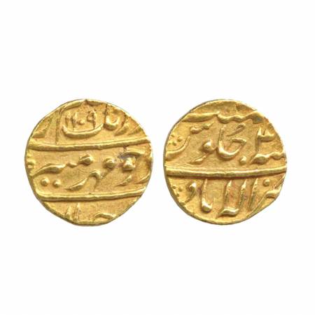 Aurangzeb, Gold Mohur, 10.75g, Allahabad Mint, AH 1109, RY 4x, (KM 315.9). Very Fine +, Ra