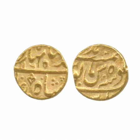 Ahmed Shah Bahadur, Gold Mohur, 10.85g, Muhammadabad Banaras Mint, AH 1165, RY 5, (KM 449.