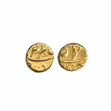 Alamgir II, Gold ½ Pagoda, 1.69g, Guti Mint. Very Fine+, Rare