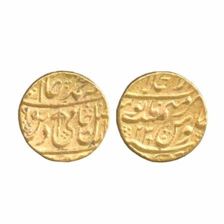 Shah Alam II, Gold Mohur, 10.78g, Shahjahanabad Mint, RY 23, Hamidin type, Umbrella mint m