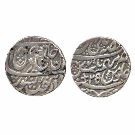 Panipat Mint, Silver Rupee, in the name of Shah Alam II, AH (11) 98, RY 25, Chhatra mint m