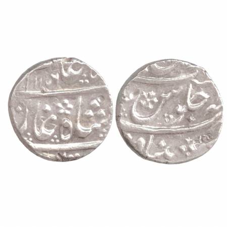 Hyderabad, Silver Rupee, Khujista Bunyad Mint, in the name of Shah Alam II, AH 1176, (KM 5