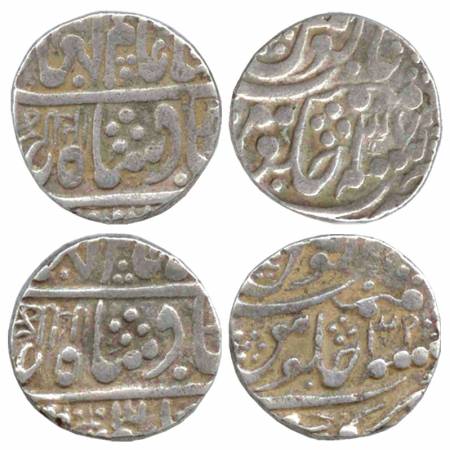 Jaipur, Silver Rupee (2), in the name of Shah Alam II, RY 37 and 39, Nagri legend “ Sriji”