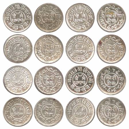 Kutch, Silver 1 Kori (8), Khengarji III, VS 1985 AD 1928 (2) and 1929 (2) in the name of G