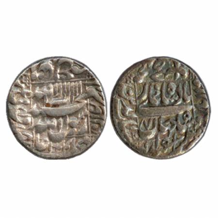 Shah Jahan, Silver Rupee, Bhakkar Mint, AH 1044 / RY 7, (KM 235.7). Very Fine +, Very Rare