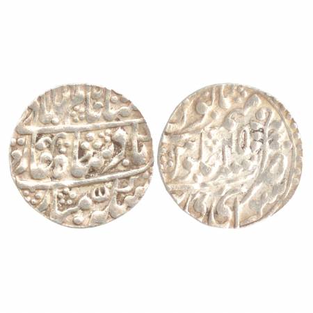 Jaipur, Silver Nazarana 1/2 Rupee, 5.64g, in the name of Shah Alam II, AH 1216? RY 45, Saw