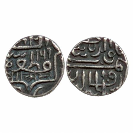 Nawanagar region, Silver Kori, 4.63g, AH 949, copying the designs of Shams al-Din Muzaffar