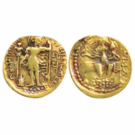 Gupta Empire, Samudragupta Standard type, Gold Dinar, Class I, Variety G sub variety new, 
