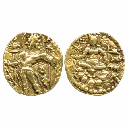 Gupta Empire, Chandragupta II (c. 375-415AD), Gold Dinar, Archer type, Altekar Class II, v