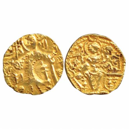 Kashmir, Kidarites (c. 4th-5th centuries AD), Gold Dinar imitating Kushan type, 7.78g, Obv