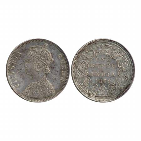 Victoria Queen, Silver Rupee, 1862, Bombay Mint, A/II/2/4. (Pr. 84) About Extremely Fine, 