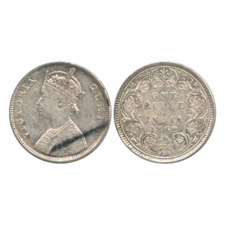 Victoria Queen, Silver Rupee, 1862, Bombay Mint, B/I/0/4. (Pr. 80) About Very Fine, Rare.