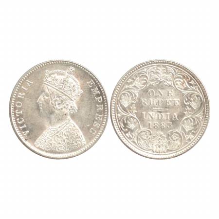 Victoria Empress, Silver Rupee, 1883, Bombay Mint, A3/I/'B' raised. (Pr. 164) UNC, Rare.