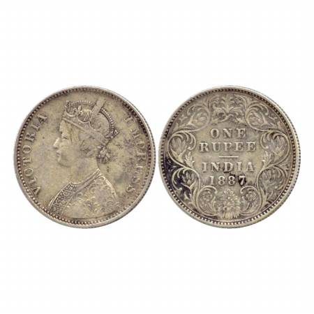 Victoria Empress, Silver Rupee, 1887, Bombay Mint, A3/I/'B' incused. (Pr. 172A) Very Fine,