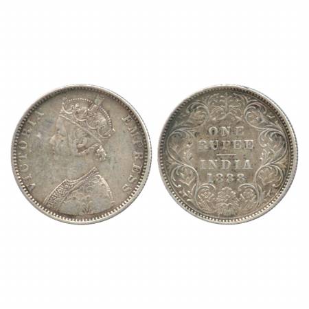 Victoria Empress, Silver Rupee, 1888, Bombay Mint, C2/I/'B' incused, normal 'B'. (Pr. 175)