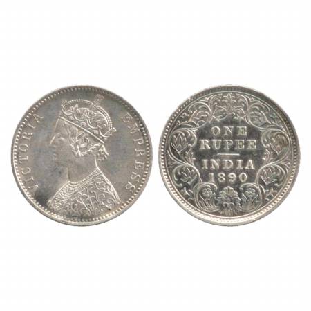 Victoria Empress, Silver Rupee, 1890, Calcutta Mint, C3/I/'C' incused. (Pr. 131) Very Fine