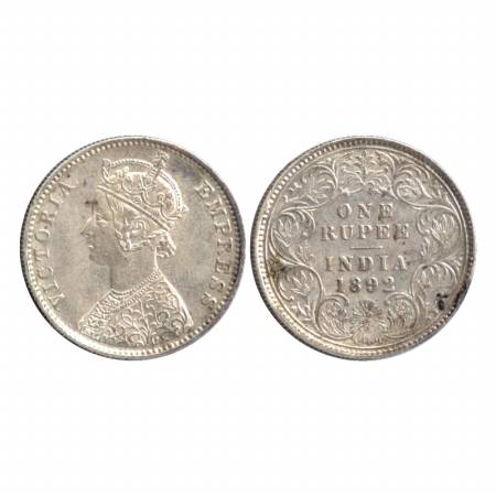 Victoria Empress, Silver Rupee, 1892, Calcutta Mint, C3/I/'C' incused. (Pr. 133) Very Fine
