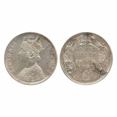 Victoria Empress, Silver Rupee, 1897, Bombay Mint, C2/I/'B' incused. (Pr. 183) About Extre