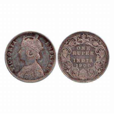 Victoria Empress, Silver Rupee, 1900, Bombay Mint, A3/I/'B' incused, PROOF LIKE. Extremely