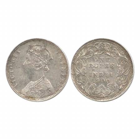Victoria Empress, Silver Rupee, 1900, Bombay Mint, C2/I/'B' incused. Unlisted. Very Fine, 